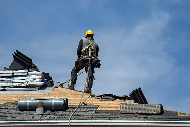 Professional Gutter Installation technician working in Clarksville, PA